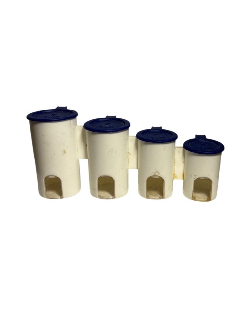 Tupperware Miniature One Touch Canister Set Coin Holder 4.75" Long